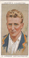 Cricketers 1934  - Players Cigarette Card - 18 Harold Larwood, Nottinghamshire - Player's