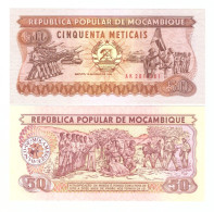 MOZAMBIQUE 50 METICAIS 1986 P-129b UNC - Mozambico