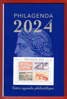 FRANCE 2023 -  Philagenda 2024 Avec Bloc 4 Valeurs - Neuf ** / MNH - Tirage 10.000 Exemplaires épuisé - Unused Stamps