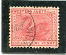 8AUSTRALIA/WESTERN AUSTRALIA - 1905  1d   ROSE-PINK  PERF  12x12 1/2  FINE  USED   SG 139 - Usati