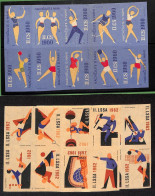 ZA0126 - JUGOSLAVIA - STAMPS - LOT Of POSTER STAMPS 1960 + 1962 Sports FOOTBALL - Liefdadigheid