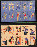 ZA0126 - JUGOSLAVIA - STAMPS - LOT Of POSTER STAMPS 1960 + 1962 Sports FOOTBALL - Bienfaisance