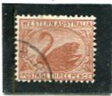 8AUSTRALIA/WESTERN AUSTRALIA - 1906  3d   BROWN  PERF  12x12 1/2  FINE  USED   SG 141 - Usados