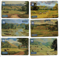 Série Complète Paysage Champêtre 6  Télécartes Brésil Phonecard Telefonkarte (J 941) - Brésil