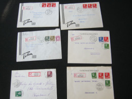 NORWEGEN , 6 Einschreiben Nach Zürich Um 1936 - Lettres & Documents