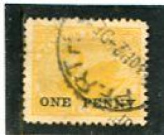 8AUSTRALIA/WESTERN AUSTRALIA - 1912  1d On 2d   YELLOW  PERF  12x12 1/2  FINE  USED   SG 172 - Gebruikt