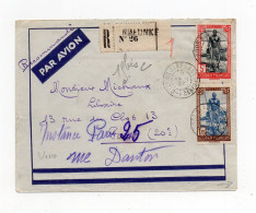 !!! AOF, LETTRE RECOMMANDEE PAR AVION DE NIAFUNKE - SOUDAN - DE 1937 POUR PARIS, AFFRANCH RECTO VERSO - Lettres & Documents