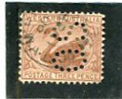 8AUSTRALIA/WESTERN AUSTRALIA - 1905  SERVICE  3d  BROWN  FINE  USED - Gebraucht