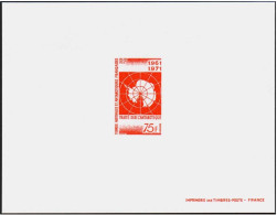 Epreuve De Luxe Taaf/fsat Traité De L’antarctique YVT 39 - Imperforates, Proofs & Errors