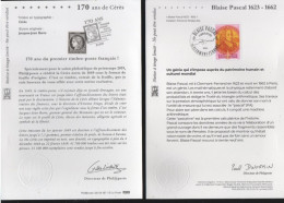 Lot De 4 Notices Avec Cachet à Sec - Verzamelingen En Reeksen: PAP