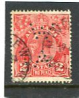 8AUSTRALIA/WESTERN AUSTRALIA - 1934  SERVICE  2d  RED  FINE  USED - Usados