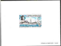 Epreuve De Luxe Taaf/fsat Anniversaire Du Service Postal  YVT 54 - Imperforates, Proofs & Errors