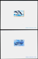 2 Epreuve De Luxe Taaf/fsat Rorqual Dauphin YVT 64/65 - Imperforates, Proofs & Errors