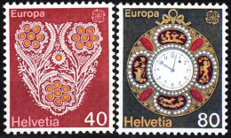 SWITZERLAND 1976 EUROPA: Handicrafts. Embroidery. Complete Set, MNH - 1976