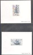 2 Epreuve De Luxe Taaf/fsat Sebastian Del Cano La Victoria YVT 84/85 - Imperforates, Proofs & Errors