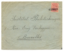 BELGIQUE - COB 138 GRIFFE NEERPELT SUR LETTRE - Briefe U. Dokumente