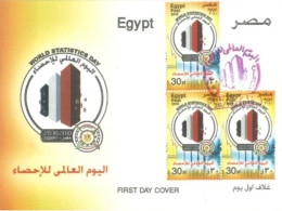 EGYPT - 2010, F.D.C. STAMPS OF WORLD STATISTICS DAY. - Briefe U. Dokumente