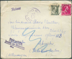 N°428-480 Obl. Sc SOIGNIES Sur Lettre Du 9-II-1941 Vers Oflag IIIB (Schiebres/Berlin) + Sc De Censure Geprüft 15 OFLAG.I - Guerre 40-45 (Lettres & Documents)