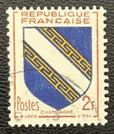 FRA0953U3 - Armoiries De Provinces (VI) - Champagne - 2 F Used Stamp - 1953 - France YT 953 - 1941-66 Escudos Y Blasones