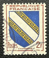 FRA0953U4 - Armoiries De Provinces (VI) - Champagne - 2 F Used Stamp - 1953 - France YT 953 - 1941-66 Escudos Y Blasones