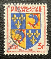 FRA0954U1 - Armoiries De Provinces (VI) - Dauphiné - 3 F Used Stamp - 1953 - France YT 954 - 1941-66 Escudos Y Blasones