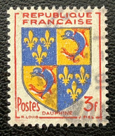 FRA0954U2 - Armoiries De Provinces (VI) - Dauphiné - 3 F Used Stamp - 1953 - France YT 954 - 1941-66 Escudos Y Blasones