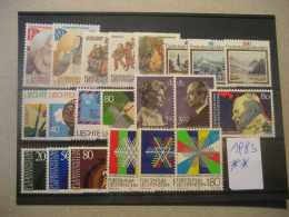 Liechtenstein 1983- Vollständiger Jahrgang 1983, Mi. 816-836 ** Ungebraucht - Annate Complete