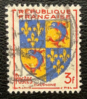 FRA0954U5 - Armoiries De Provinces (VI) - Dauphiné - 3 F Used Stamp - 1953 - France YT 954 - 1941-66 Escudos Y Blasones
