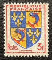 FRA0954U6 - Armoiries De Provinces (VI) - Dauphiné - 3 F Used Stamp - 1953 - France YT 954 - 1941-66 Escudos Y Blasones