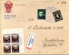 SLOVACCHIA, Slovensko, Storia Postale & Annulli - 1942 - Cartas & Documentos