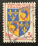 FRA0954UE - Armoiries De Provinces (VI) - Dauphiné - 3 F Used Stamp - 1953 - France YT 954 - 1941-66 Escudos Y Blasones