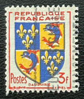 FRA0954UI - Armoiries De Provinces (VI) - Dauphiné - 3 F Used Stamp - 1953 - France YT 954 - 1941-66 Escudos Y Blasones
