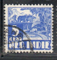 DUTCH INDIA INDIE INDE NEDERLANDS HOLLAND OLANDESE OLANDESI INDIES 1933 1937 1934 RICE FIELD SCENE 5c USED USATO - Nederlands-Indië