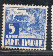 DUTCH INDIA INDIE INDE NEDERLANDS HOLLAND OLANDESE OLANDESI INDIES 1933 1937 1934 RICE FIELD SCENE 5c USED USATO - Nederlands-Indië