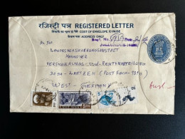 INDIA 1982? REGISTERED LETTER JULLUNDUR TO LAATZEN GERMANY 02-02-1982? - Briefe U. Dokumente