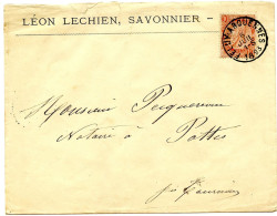 BELGIQUE -  COB 57 SIMPLE CERCLE FELUY ARQUENNES SUR LETTRE, 1893 - 1884-1891 Léopold II