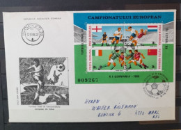 ROUMANIE ROMANA ROMANIA  EURO 1988 FDC 2 COVERS  FOOTBALL FUSSBALL SOCCER CALCIO VOETBAL FOOT FUTEBOL FUTBOL Gardien - Championnat D'Europe (UEFA)