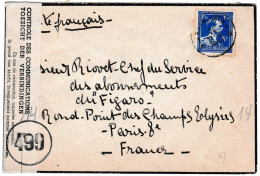 9 Enveloppes Avec Marques De Censure, Contole Militaire, Etc - Collections (sans Albums)