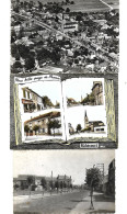 RIBECOURT - 60 - LOT 3 CPA + CPSM  -  MULTI VUES EN FORME DE LIVRE , VUE GENERALE AERIENNR , RTE DE NOYON - Ribecourt Dreslincourt