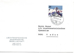 72700 - Liechtenstein - 1990 - 35Rp Berge EF A OrtsDrucksBf VADUZ - Covers & Documents