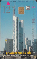 GERMANY S06/97 - Frankfurt - Commerzbank Zentrale Kaiserplatz - Weltkarte - S-Series: Schalterserie Mit Fremdfirmenreklame