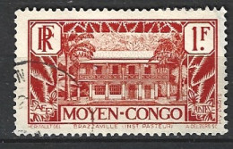MOYEN-CONGO. N°128 Oblitéré De 1933. Institut Pasteur. - Louis Pasteur