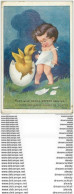 Carte Postale Fantaisie Illustrateur RIGHT Le Bébé Et Le Poussin Sortant De L'Oeuf 1925 - Right