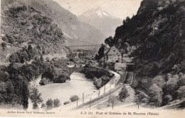 - Pont Et Château De St. Maurice (Valais) - Scan Verso - - Saint-Maurice