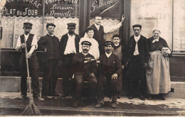 Boulogne Billancourt          92        Café Restaurant Bernaca??   Carte Photo 1908  Texte Au Dos . RARE    (voir Scan) - Boulogne Billancourt