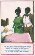 Négritude * CPA Illustrateur Donald Mc Gill * Parents Noirs & Enfant Blanc ! * éthnique Ethnic Ethno Black Nègre Noir - Afrique