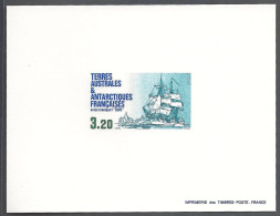 Epreuve De Luxe Taaf/fsat Bateau Aviso YVT 129 - Imperforates, Proofs & Errors