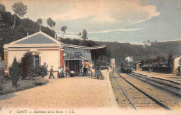 CANY (Seine-Maritime) - Intérieur De La Gare Avec Train - Tirage Couleurs - Cany Barville