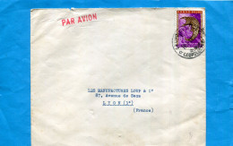 Marcophilie- Congo Belge -pour  FRANCE-cad Léopolville 1959 -stamp 8fr Smutcia Gigante - Covers & Documents