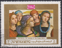 1969 Jemen-Kingdom, ° Mi:YE-K 720A, Yt:YE-K 274C,Virgins From The Wake Of Mary; By Raphael, Gemälde Europäischer Meister - Madonna